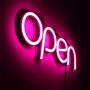 LED Open Sign,16x6 inch Open Sign for Business,with Multiple Flashing Modes, Ideal for Restaurant, Bar, Salon and More,24V/1A Power Supply，with Open/Close Sign (Purple)