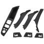 Window Switch Panel & Inner Door Panel Handle Pull Trim Cover Set Replacement for 2010-2016 BMW 5 Series 520 523 525 528 530 535 F10 F11 F18 Black Replaces 51417225873