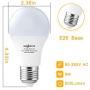 SHINESTAR 6-Pack A19 White LED Light Bulbs 60 watt Equivalent, Soft White Type A LED Bulb with E26 Medium Base, 120V 9W Energy Saving Lightbulbs, Non-dimmable