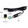 MXTLASER 520-80 Φ18x65mm Glass Lens Focusable Direct Green Laser Line Module for Clothes Cutting/Wood Cutting/Mechanical Positioning (Laser Module + Adapter + Holder)