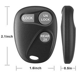 VOFONO 3 Buttons Keyless Entry Remote Control Key Fob Car Remote Fits for Chevrolet Tahoe 1996-2000/Suburban 1997-1999/Yukon1997-1999/Express 1997-2002 ABO1502T 16245100-29, 16245105