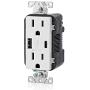 Leviton T5633-W 15-Amp Type-C USB Charger/Tamper Resistant Receptacle, 1-Pack, White