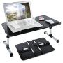8AMTECH Laptop Stand for Desk, Ajustable Laptop Table with Foldable Legs Notebook Computer Desk for Laptop Reading and Writing Lap Tray for Eating in Bed Sofa Couch Floor (Black, Medium)