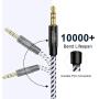 CableCreation Aux Cable for Car, 3.5mm Male to Male Stereo Aux Cord [Hi-Fi Sound，Cotton Braided] Compatible with Headphone, Phone, 2018 Mac Mini, Microsoft Surface Dock, Car Stereo & More, 1.5FT