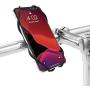 Bone Bike Tie 3, Universal Bike Phone Mount for Handlebar, Bicycle Motorcycle Phone Holder for iPhone 12 Pro Max Mini 11 Pro Max XS X XR SE 8 7 6 plus, Galaxy Note10 9 S10 9 8, Phone 5.8”-7.2” (Black)