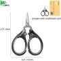 BIHRTC Small Scissors Embroidery Scissors Stainless Steel Sharp Tip Scissors Craft Shears Scissors for Cutting Paper Needlework Craft Threading Needlework Handcraft Gun Black Scissors