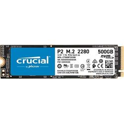 Crucial P2 500GB 3D NAND NVMe PCIe M.2 SSD Up to 2400MB/s - CT500P2SSD8