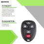 SCITOO Replacement for 2X5 Button Key Fob Keyless Entry Remote Fob Case for 04-16 Buick LaCrosse Chevrolet Malibu Pontiac G6 Series KOBGT04A