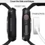 pzoz Compatible for Apple Watch Series 6/5 /4 /SE 40mm Case with Screen Protector Accessories Slim Guard Thin Bumper Full Coverage Matte Hard Cover Defense Edge for Women Men GPS iWatch (Black)