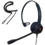 IPD IPH-250 Optimo X Single Ear Noise Cancelling,Corded Landline Phone Headset with U10 Bottom Cable with RJ9 Jack Works with Cisco IP 6800,7800,8000 and Some 7900 Series Phones