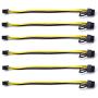 Endlesss 6 Pin Male to 8 Pin (6+2) Male PCIe Adapter Power Cable PCI Express Extension Cable 12.5 Inches (6 Pack)