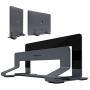Macally Vertical Laptop Stand for Desk - Adjustable Laptop Holder for Universal Compatibility - Saves Space & Improves Device Airflow - Use as MacBook Stand or Laptop Dock - Weighted Steel Frame