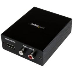 StarTech.com Component (YPbPr) / VGA to HDMI Converter with Audio - PC to HDMI - Resolutions up to 1080p (HDTV) and 1920 x 1200 (PC) (VGA2HD2) Black