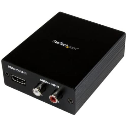 StarTech.com Component (YPbPr) / VGA to HDMI Converter with Audio - PC to HDMI - Resolutions up to 1080p (HDTV) and 1920 x 1200 (PC) (VGA2HD2) Black