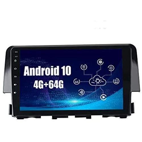 SYGAV Android 10.0 for 2016-2020 Honda Civic Radio Built-in Carplay Android Auto GPS Navigation 10.2 Inch Touch Screen Car Stereo Head Unit