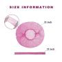Abnaok Non Woven Disposable Dust Caps, 100 PCS Elastic Caps for Food Industries, Medical Works - Pleated Anti Dust Hat Set Universal Size(Pink)