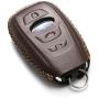 Vitodeco Leather Keyless Remote Smart Key Fob Case Cover with a Key Chain for 2014-2021 Subaru Forester, Impreza, Outback, WRX, BRZ, XV Crosstrek (4-Button, Brown)
