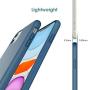 JETech Silicone Case for iPhone 11 (2019) 6.1-Inch, Silky-Soft Touch Full-Body Protective Case, Shockproof Cover with Microfiber Lining, Blue Cobalt