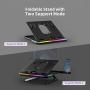 Jelly Comb RGB Laptop Stand, 9-Adjustable Height Laptop Riser, Air-Ventilation Laptop Holder for Notebook, Laptop, Tablet-S05A