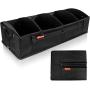 Home Innovation Trunk Organizer for SUV Car, Truck, Auto, Minivan - 4 Adjustable Compartments Foldable Portable Trunk Organizer, Heavy Duty Durable Car Organizer, Removable Flexible Cargo Storage Bag