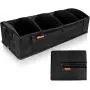 Home Innovation Trunk Organizer for SUV Car, Truck, Auto, Minivan - 4 Adjustable Compartments Foldable Portable Trunk Organizer, Heavy Duty Durable Car Organizer, Removable Flexible Cargo Storage Bag