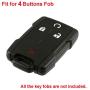 LemSa 2Pcs Rubber Silicone Remote Smart Key Fob Case Cover Protector Holder Shell for Chevrolet Silverado Colorado 2017 2018 M3N32337100 13577770 13577771 GMC Sierra Yukon Cadillac, Black Purple