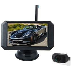 5 Inch HD Digital Wireless Backup Camera System IP68 Waterproof Color Monitor Kit for Trucks Cars Hitch Rear Stable 1080P