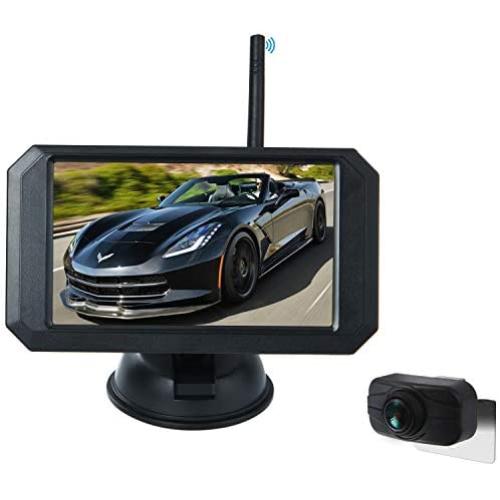 5 Inch HD Digital Wireless Backup Camera System IP68 Waterproof Color Monitor Kit for Trucks Cars Hitch Rear Stable 1080P