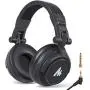 50MM Drivers Studio Headphones MAONO AU-MH601 Over Ear Stereo Monitor Closed Back Headphones for Music, DJ, Podcast (Black)