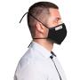 SONOVIA SonoMask Men Face Mask Nose Clip Inside wire Reusable Dual Layer Face Masks, Made in Israel (3, Black Head Strap For Men)
