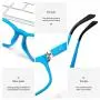 Blue Light Blocking Glasses for Kids(Boys/Girls) 1 Pack,Kids Computer Glasses for Age 3-7, UV Protection Anti Glare Eyeglasses Computer Glasses Video Gaming Glasses for Children(Black/Blue)