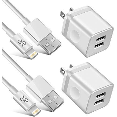 LUOSIKE iPhone Charger 10 ft Cable with Wall Plug (4 Pack), Dual USB Wall Charger Block with 2X10 Foot Long Charging Cord Compatible with iPhone 11/11 Pro/11 Pro Max/Xs/Xs Max/XR/X 8/7/6/6S Plus, iPad LUOSIKE iPhone Charger 10 ft Cable with Wall Plug (4 Pack), Dual USB Wall Charger Block with 2X10 Foot Long Charging Cord Compatible with iPhone 11/11 Pro/11 Pro Max/Xs/Xs Max/XR/X 8/7/6/6S Plus, iPad