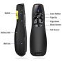 BEBONCOOL Wireless Presenter Remote, 2.4GHz Wireless USB Presenter PowerPoint Remote PPT Clicker for Presentation