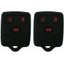 2Pcs Coolbestda Rubber 3buttons Smart Key Fob Protector Remote Skin Cover Case Keyless Entry Jacket for Ford F150 F250 F350 Explorer Ranger Escape Expedition