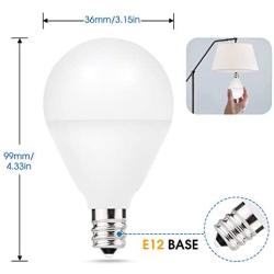 JandCase 120V Ceiling Fan Bulb, 6W Candelabra Led Light Bulb, 3000K Warm White, 500lm, G14 60W Equivalent Light Bulb for Vanity Mirror, Chandelier, Not Dimmable, E12 Base, 6 Pack