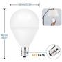 JandCase 120V Ceiling Fan Bulb, 6W Candelabra Led Light Bulb, 3000K Warm White, 500lm, G14 60W Equivalent Light Bulb for Vanity Mirror, Chandelier, Not Dimmable, E12 Base, 6 Pack