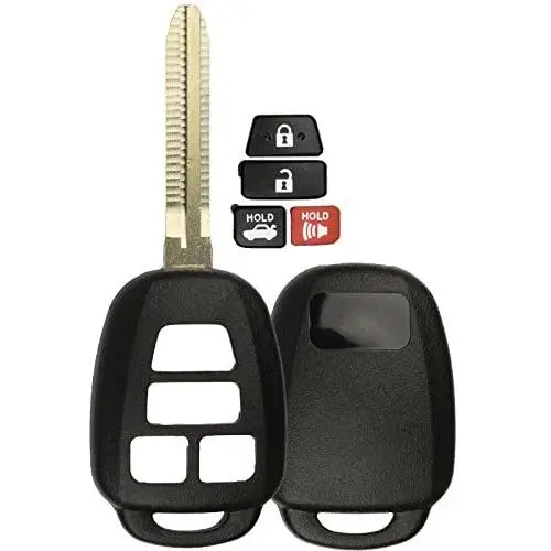 KeylessOption Keyless Entry Remote Uncut Car Blank Key Blade Case Fob Shell for Toyota Camry Scion HYQ12BDM