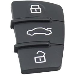 Heart Horse Button Rubber Pad for Audi A3 A4 A5 A6 A8 Flip Remote Key Fob Replacement 2pcs