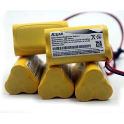 (5-Pack) 3.6V 900mAh AA ELB-B001 NiCad Battery Replacement for Lithonia Unitech 0253799 ANIC1566 ELBB001 AA900MAH Emergency / Exit Light / Fire Exit Sign