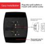 GE 6 Adapter, 3 Prong Outlets, Grounded, Wall Charger, Charging Station, Black, 54840, 1 Pack