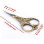 BIHRTC Vintage European Style Scissors Stainless Steel for Cross Stitch Cutting Embroidery Sewing Handcraft Craft Art Work DIY Tool(Bronze)