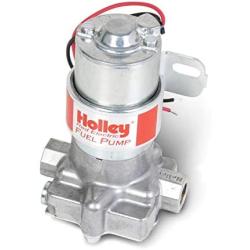 NEW HOLLEY 97 GPH RED ELECTRIC FUEL PUMP WITH BRACKET,STREET & STRIP CARBURETED APPLICATION,COMPATIBLE WITH GASOLINE ONLY