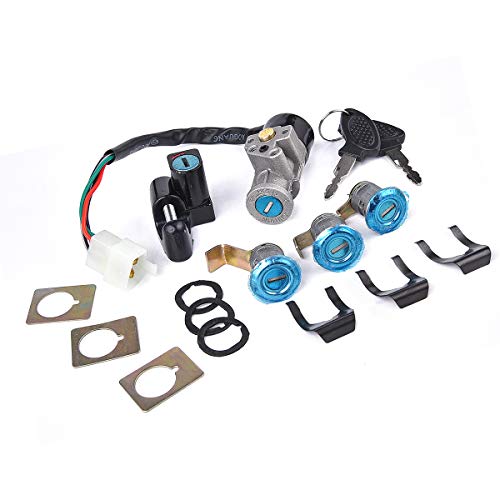 Ignition Key Switch Lock Set Replacement for Aero NH80 SA50 Elite 50 Scooter