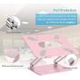 Boyata Laptop Stand, Adjustable Ergonomic Laptop Holder, Aluminium Alloy Notebook Stand Compatible for MacBook Pro/Air, Dell XPS, Lenovo, Samsung Laptops Up to 17 inches-Pink