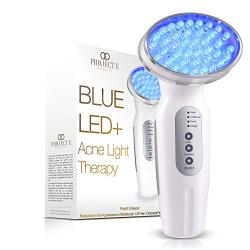 Project E Beauty Blue LED+ Acne Light Therapy | 415nm Blue Photon Beauty LED Therapy Anti Acne Spot Scars Removal Reduce Inflammation Smooth Improving Sensitive Calming Facial Device