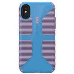 Speck Products iPhone Xs/iPhone X Case, CandyShell Grip, Azure Blue/Melon Pink