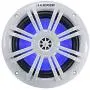 Kicker 45KM604WL 6.5 Inch 2 Way Coaxial Marine Light Up LED Boat Speakers, Pair, 4 Ohm, 150 Max Watts, Blue