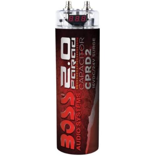 BOSS Audio Systems CPRD2 - 2 Farad Car Capacitor For Energy Storage To Enhance Bass Demand From Audio System