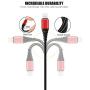 iPhone Charger Cable 1ft, CABEPOW 1 Foot Lightning Cable [2-Pack], Fast iPhone Charging Cord Compatible with iPhone 11/11 Pro /11 Pro Max/XS/XS Max/XR/X/8/8 Plus/7/6(Not Apple MFi Certified)-red