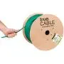 trueCABLE Cat6A Shielded Plenum (CMP), 1000ft, Green, 23AWG Solid Bare Copper, 750MHz, ETL Listed, Overall Foil Shield (FTP), Bulk Ethernet Cable